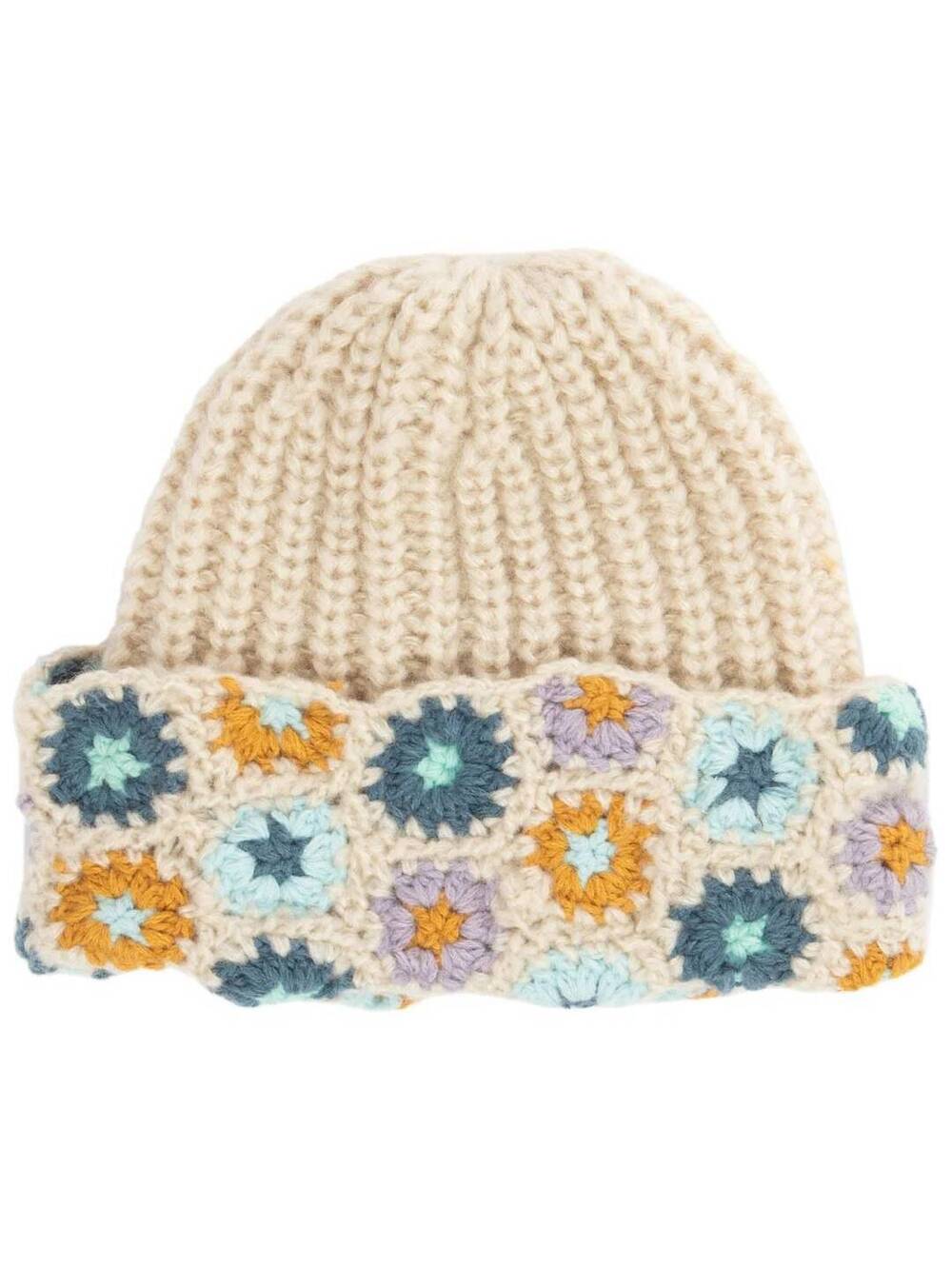 New San Diego Hat Curb Crochet Beanie pastel  one size Floral